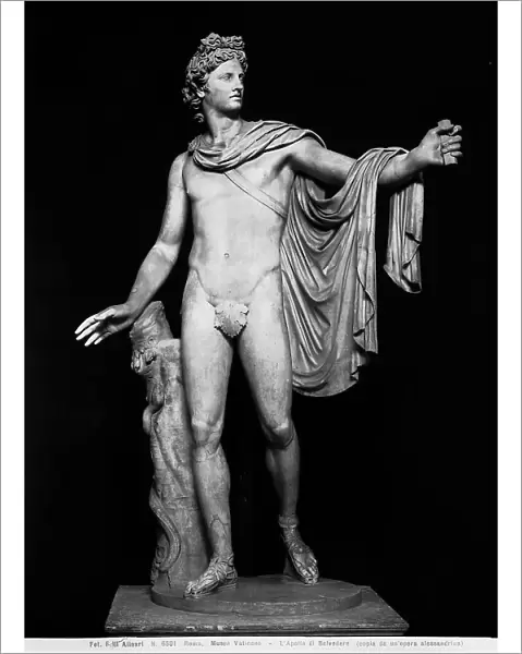 Apollo Belvedere, Calamis statue, marble, Classical Art, The Pio Clementino Museum, Vatican Museums, Vatican City