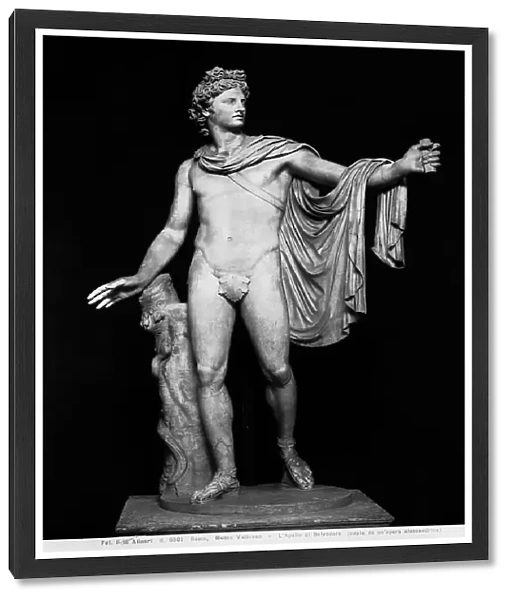 Apollo Belvedere, Calamis statue, marble, Classical Art, The Pio Clementino Museum, Vatican Museums, Vatican City