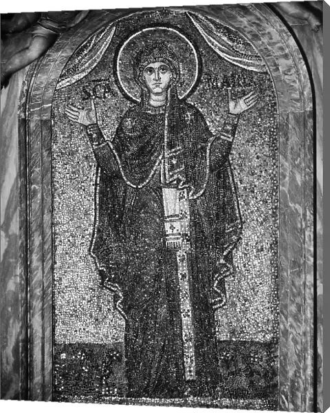 The Virgin; mosaic work in St.Andrew's Oratory. Archiepiscopal Palace, Ravenna