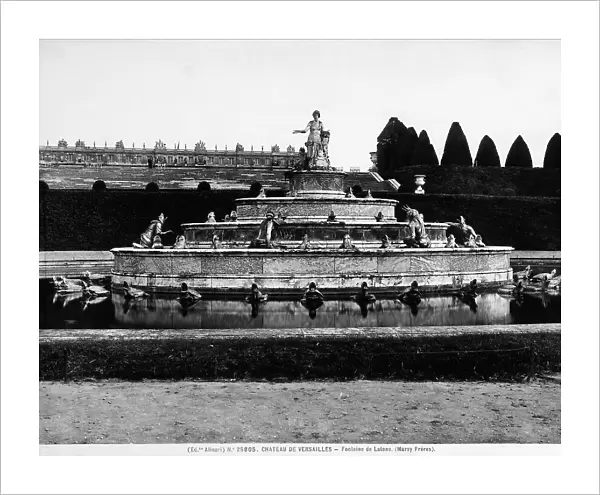 Le Bassin de Latone (Latona Fountain) in the park of Versailles. Work by Gaspard Marcy