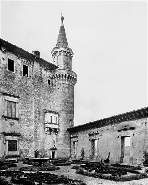 Garden. A small tower of the Ducal Palace is visible. The complex was planned by Luciano Laurana