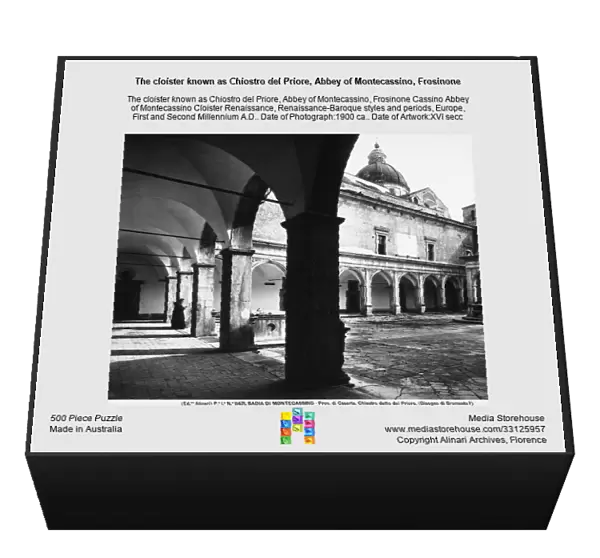 The cloister known as Chiostro del Priore, Abbey of Montecassino, Frosinone