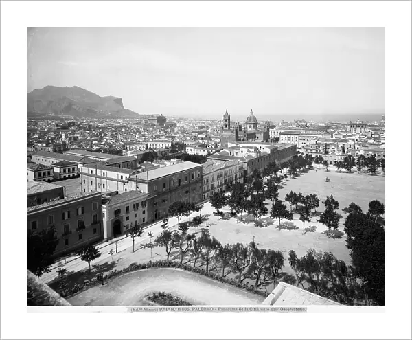 Panorama of the city of Palermo from the Observatory