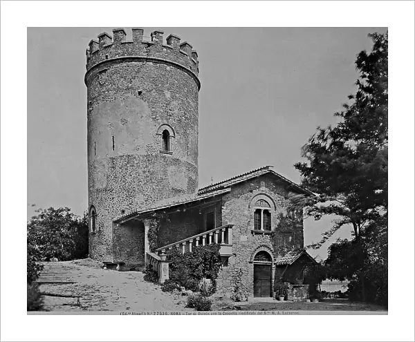 View of Tor di Quinto with the chapel restored by M.A. Lazzaroni