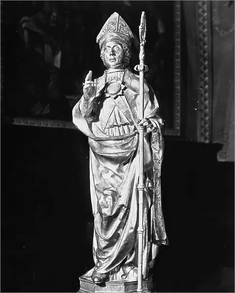 Silver statue of S. Emidio, attributed to Pietro Vanni, located in the Sacresty of the Cathedral, Ascoli Piceno