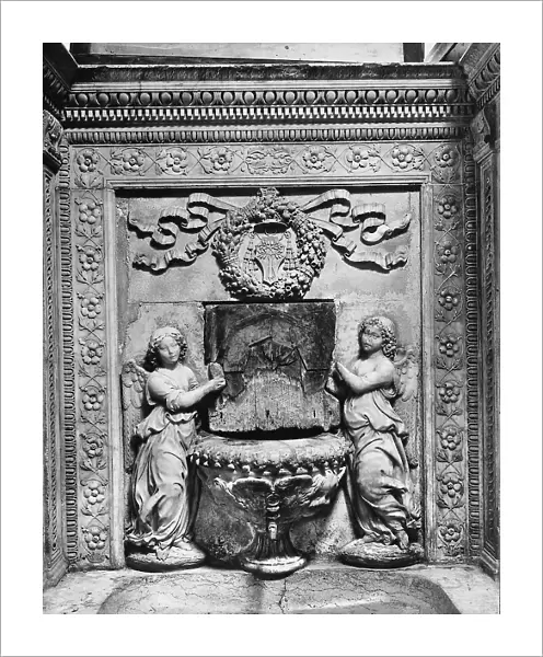 Wash-stand in marble, by Benedetto da Maiano in the Sacresty of S.Giovanni, the Sanctuary of the Santa Casa, Loreto