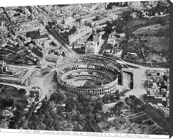 Aerial view of the Colosseum, Rome