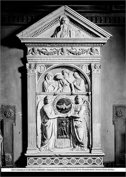 Tabernacle by Luca della Robbia in Saint Mary's Church in Peretola near Florence