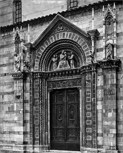 View of the lateral Portal of the Cathedral of Grosseto