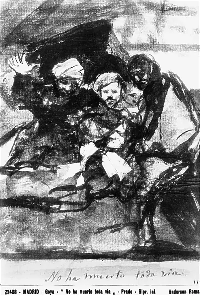 'No ha muerto toda via, ' drawing by Goya, in the Prado Museum in Madrid