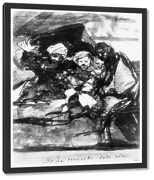 'No ha muerto toda via, ' drawing by Goya, in the Prado Museum in Madrid