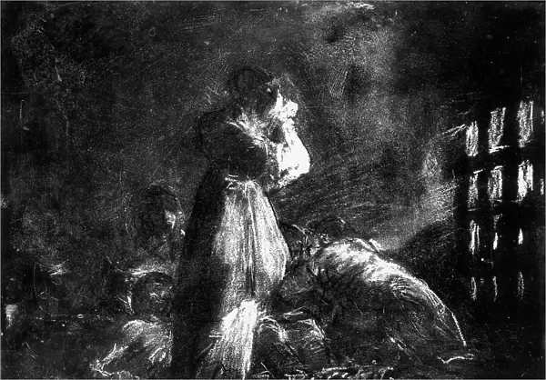 'Crying over the disastrous fire'; drawing by Francisco Goya, in the Prado Museum in Madrid