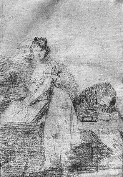 Farcical scene; drawing by Francisco Goya, in the Prado Museum in Madrid