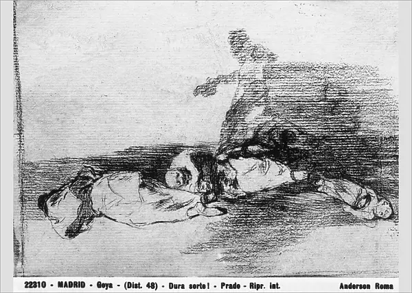 'A cruel shame, ' drawing by Goya, in the Prado Museum in Madrid