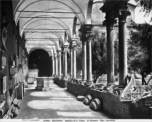 The second cloister of the Basilica di San Vitale in Ravenna