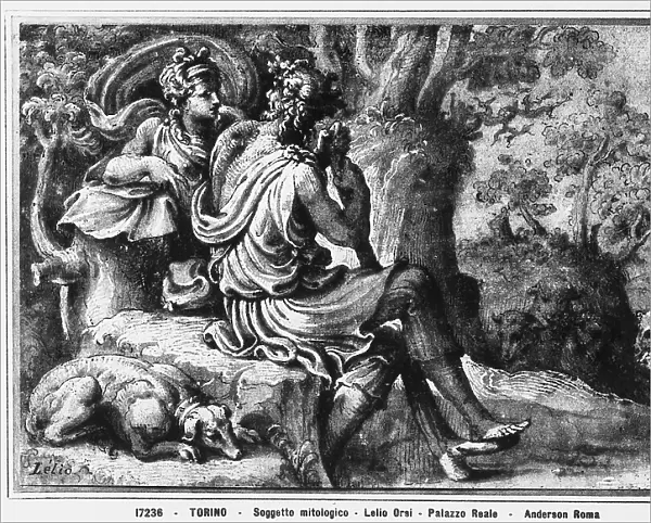 Pastoral scene. Drawing by Lelio Orsi, preserved in the Royal Library, Turin