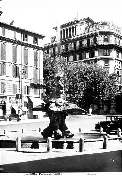 The fountain of Triton in Piazza Barberini, Rome. The work was done by Gian Lorenzo Bernini