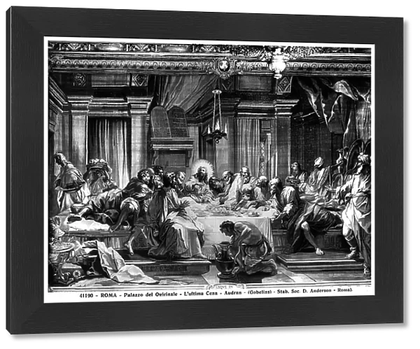 The Last Supper; tapestry by the Gobelins Company, designed by Jean Audran, Palazzo del Quirinale, Rome