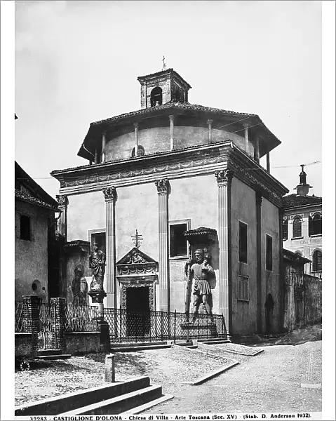 The faade of the church of Villa or church of the Corpo di Cristo, Castiglione Olona, Varese