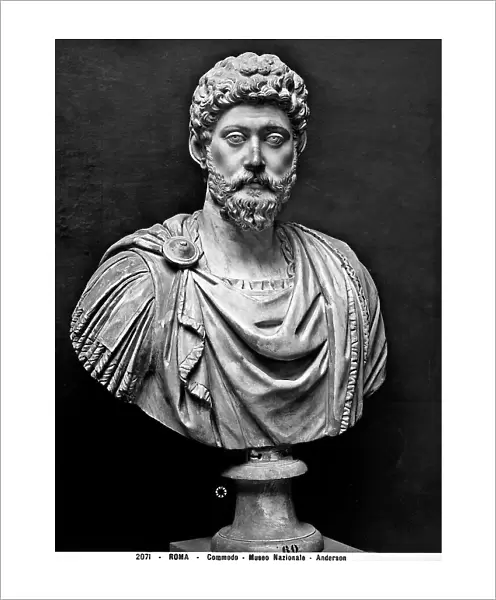 Bust of Commodus, preserved in the National Museum of Rome, Rome
