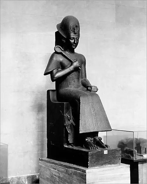 Bronze statue of Ramses II. Sculpture on exhibit at the Egyptian Museum in Turin