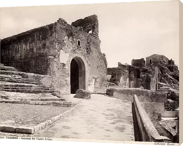 The entrance to the ancient Greek Theatre in Taormina