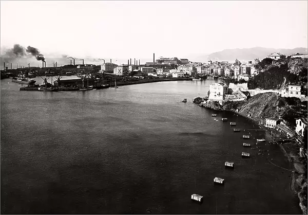 Panoramic view of the port of Savona