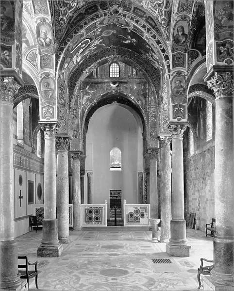 Interior of the Santa Maria dell'Ammiraglio or Martorana Church in Palermo