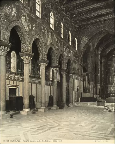 Left aisle of the Monreale Cathedral in Palermo