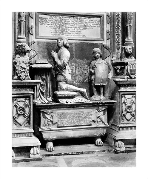 Detail of the monument to the Viceroy of Sicily, Don Ferrante de Acua. Sculpture by Antonio de Freri located in the Cathedral of Catania