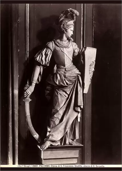 Judith, sculpture by Giacomo Serpotta, located in the Church of Saint Francis of Assisi in Palermo