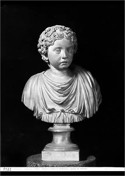 Bust of Galerio, son of Emperor Antonio Pio, preserved in the Uffizi Gallery of Florence