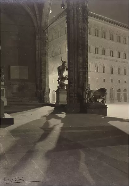 'Loggia Orcagna by night', Florence; photograph exhibited at the 'V Roman Festival of Photographic Art 10-22 June 1941'