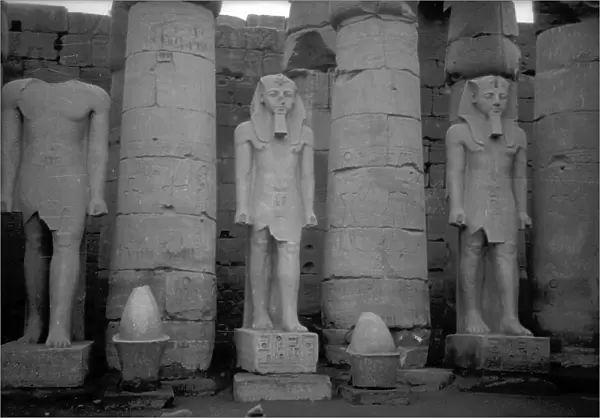 Columns and sculptures in the Valley of the Kings, Thebes (ancient Luxor)