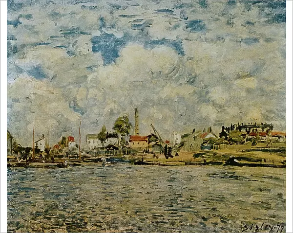 At daybreak, oil on canvas, Alfred Sisley (1839-99), Muse des Beaux Arts 'Andre Malraux', Le Havre