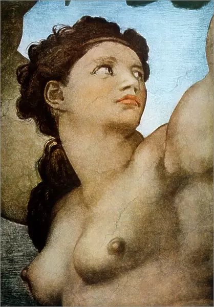 Eve; detail of Original Sin, part of the Stories of Genesis. Fresco by Michelangelo, Sistine Chapel, Vatican Museums, Vatican