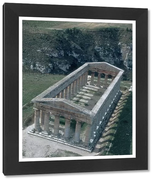 Aerial view of the Segesta temple