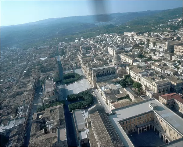 Aerial view of Noto, Sicily