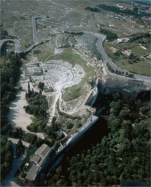 Syracuse: aerial view of the Greek theater