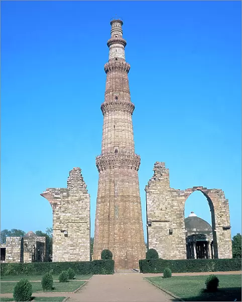 The Qutb-Minar, tower-minar of Delhi, UNESCO World Heritage Site