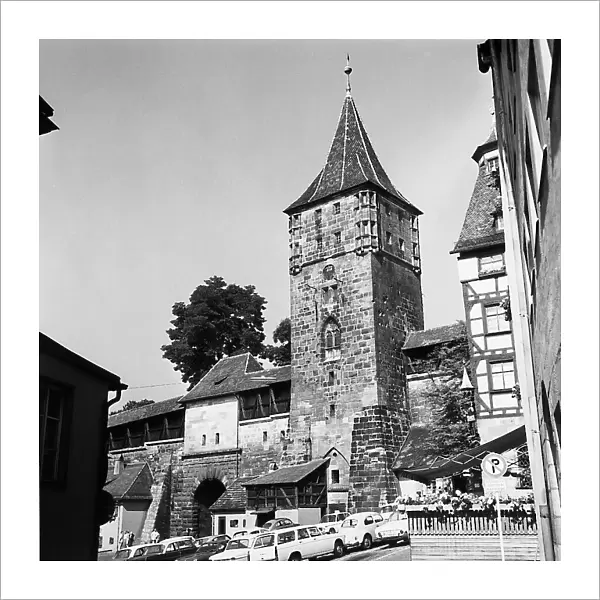 An old building with a tower in Nuremberg