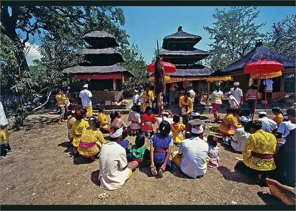 Sunda Islands. Island of Bali. Serangan Island. Hindu procession for fertility. (Every seven years)