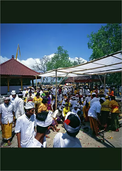 Sunda Islands. Island of Bali. Serangan Island. Hindu procession for fertility. (Every seven years)
