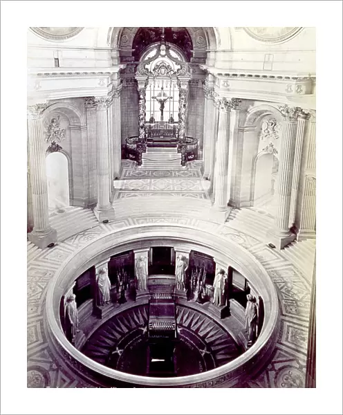 Napoleon's tomb under the Dome of the Invalides, in Paris