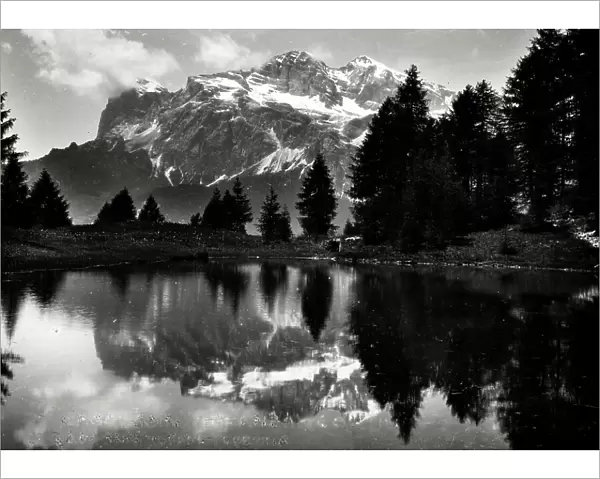 The lake Scin and the mountain of Tofane, Cortina d'Ampezzo
