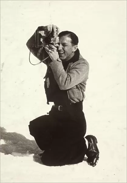 The photographer, Douchan Stanimirovitch, on a ski slope in Tignes