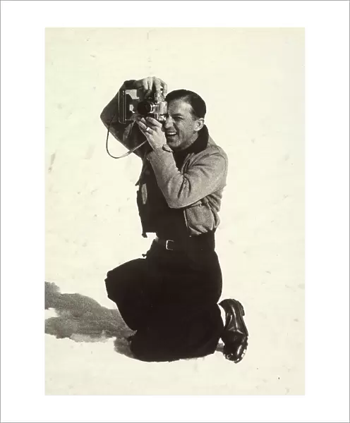 The photographer, Douchan Stanimirovitch, on a ski slope in Tignes
