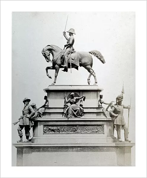 The equestrian monument to Charles Albert in Piazza Carlo Alberto in Turin