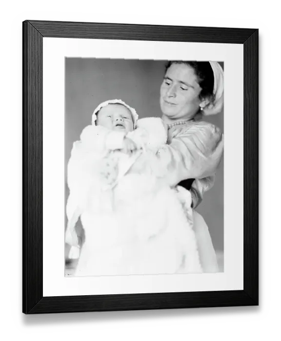 Framed Print : Portrait child on the day of his baptism Framed Print : Portrait child on the day of his baptism