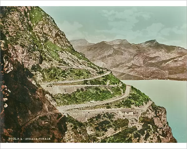 View of the Ponale road that connects Lake Ledro with Riva del Garda